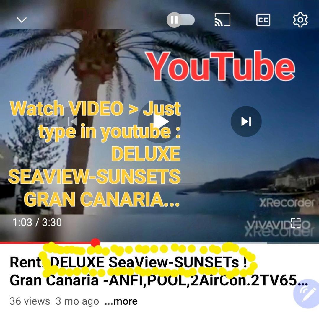 Appartamento Deluxe Seaview-Sunsets !Transfe-R Inc! Pool,2Aircond,2Tv65",600Mb Dishwasher,,2 Beaches,Anfi-View Patalavaca Esterno foto