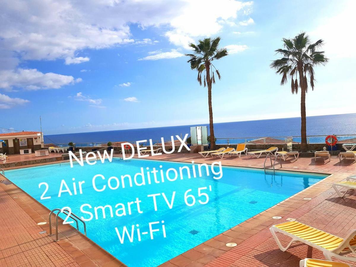 Appartamento Deluxe Seaview-Sunsets !Transfe-R Inc! Pool,2Aircond,2Tv65",600Mb Dishwasher,,2 Beaches,Anfi-View Patalavaca Esterno foto
